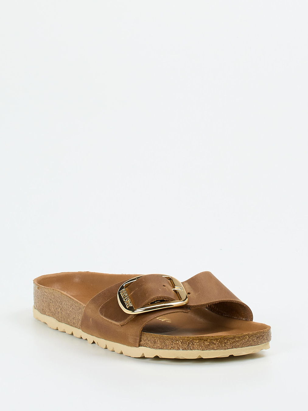 Birkenstock – Pantolette aus Kalbleder braun