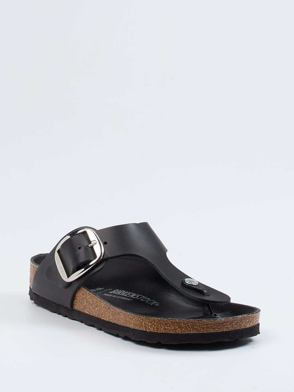 Birkenstock – Zehentrenner aus Nubukleder schwarz