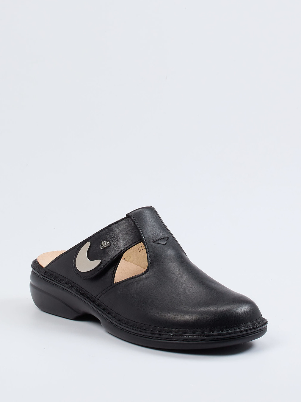 Finn Comfort – Komfort-Pantolette aus Kalbleder schwarz