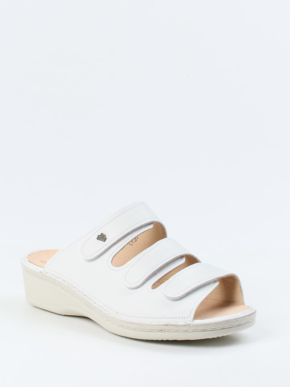 Finn Comfort – Pantolette aus Kalbleder Weiß