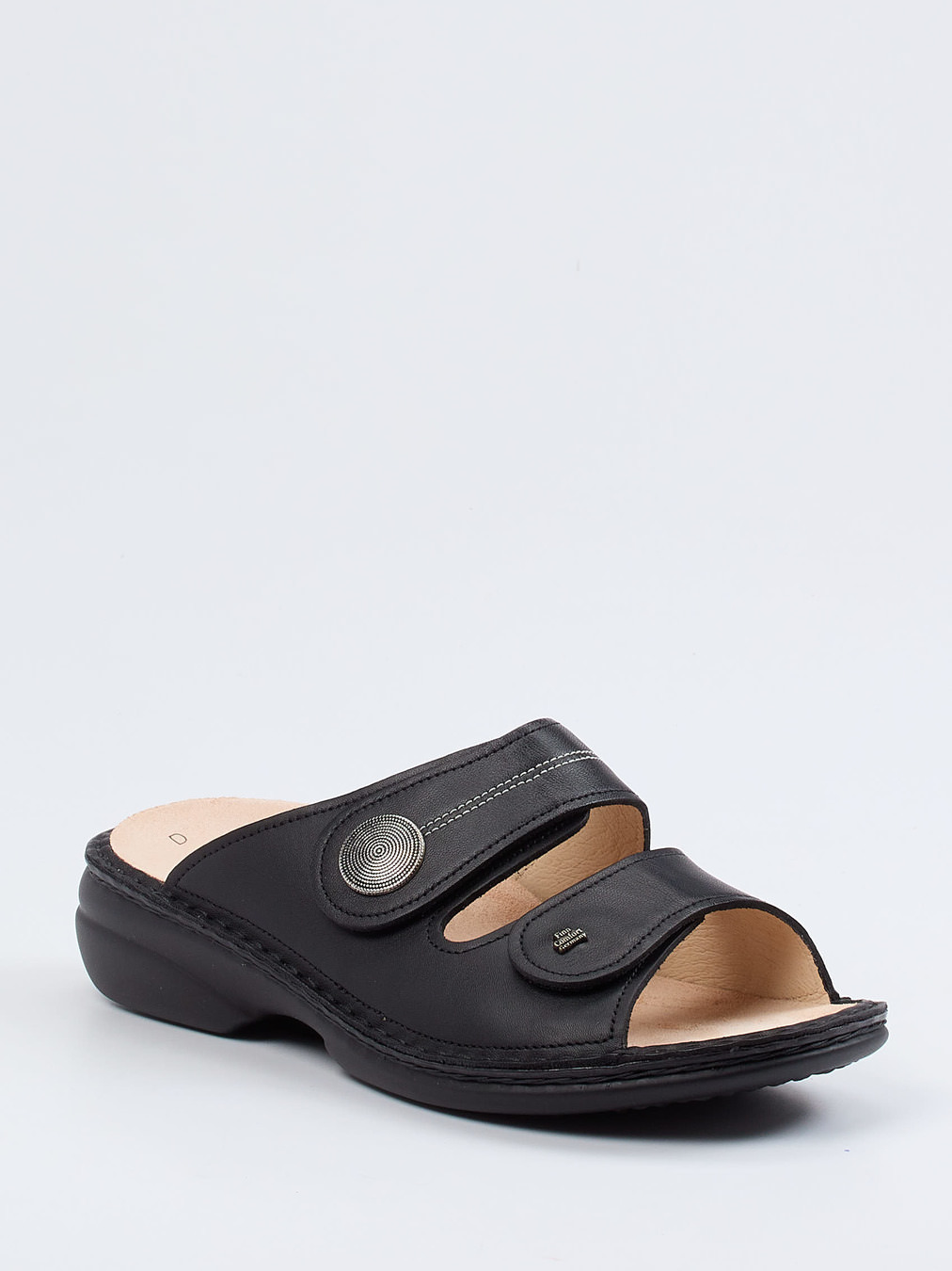 Finn Comfort – Pantolette aus Kalbleder Schwarz