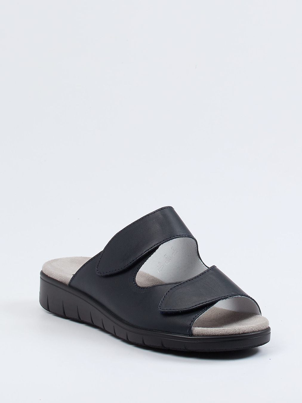 Semler – Komfort-Pantolette aus Kalbleder in Blau