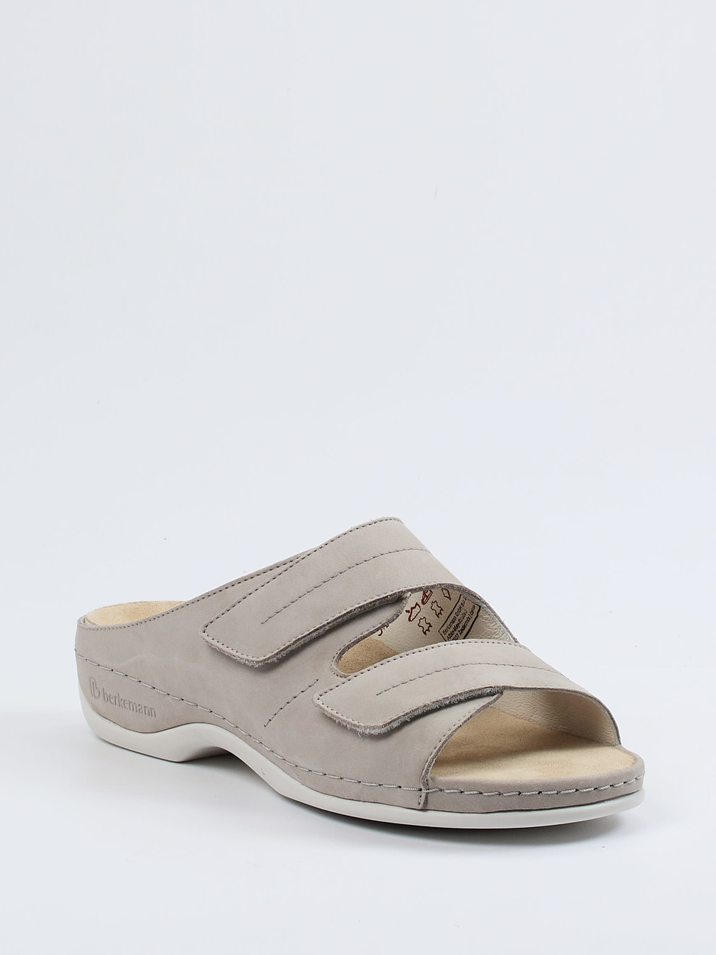 Berkemann – Komfort-Pantolette aus Nubukleder helltaupe