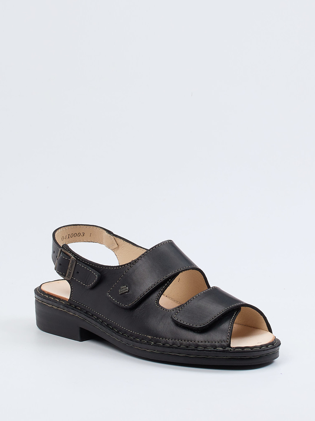 Finn Comfort – Komfortsandale aus Kalbleder schwarz