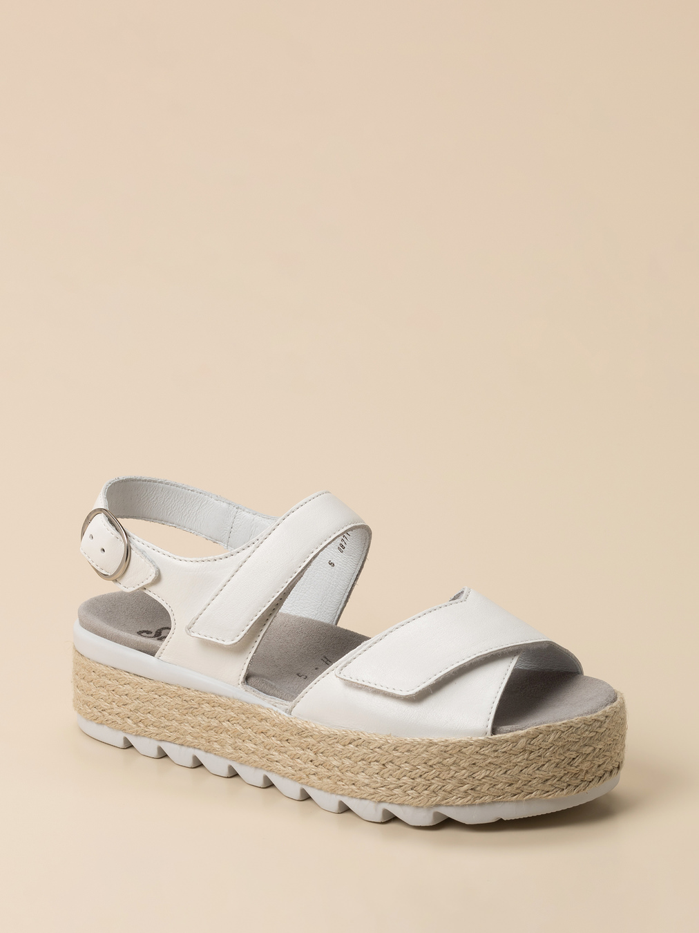 Semler – Plateau-Sandalen aus Kalbleder Weiß