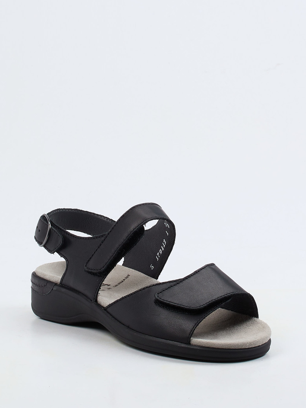 Semler – Komfortsandale aus Kalbleder schwarz