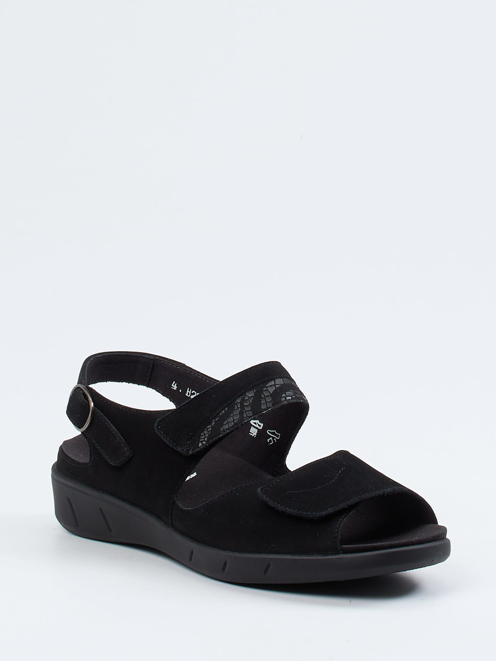 Solidus – Sandalette aus Nubukleder schwarz