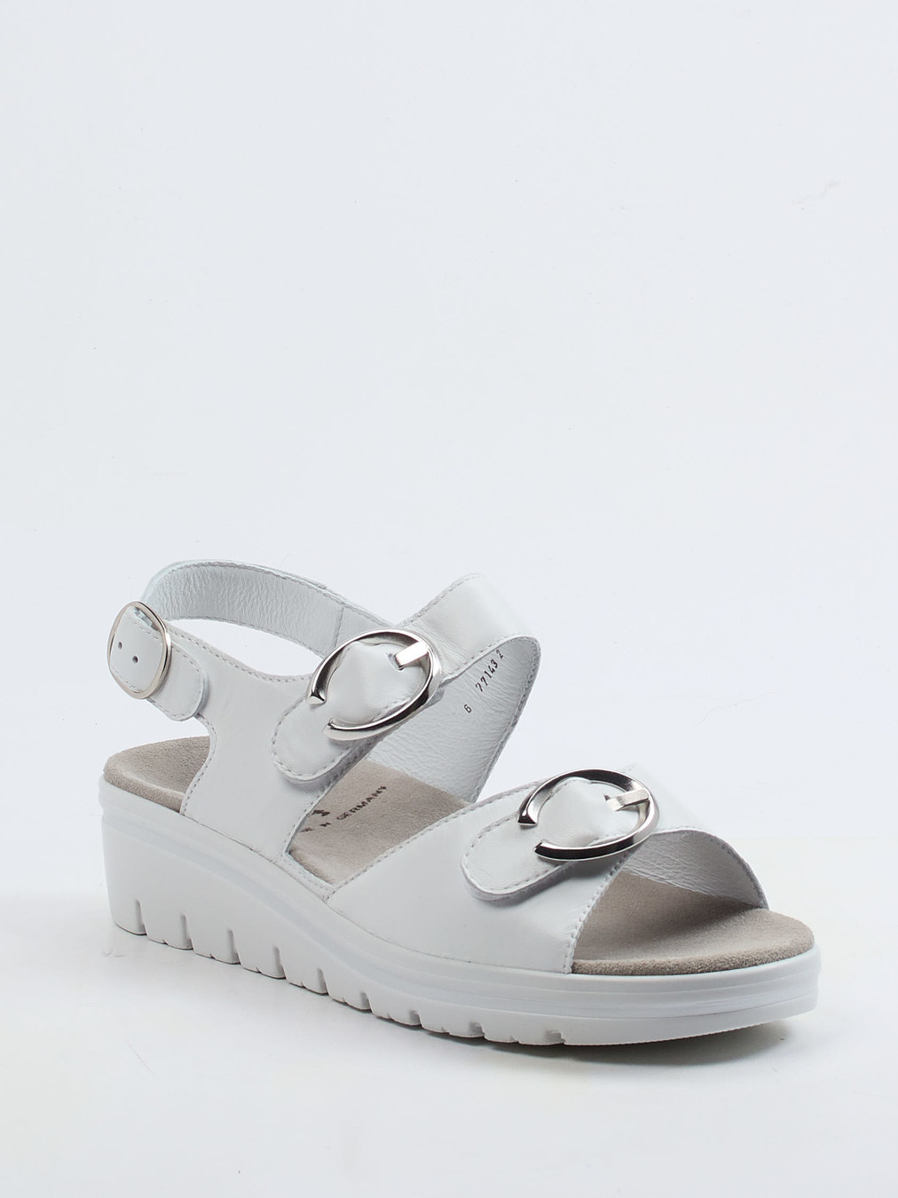 Semler – Komfortsandale aus Kalbleder weiß