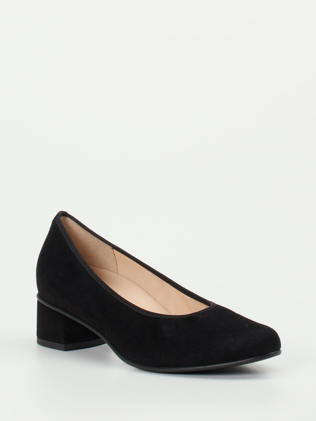 Hassia – Blockabsatz-Pumps aus Veloursleder schwarz
