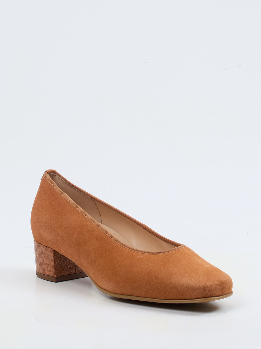 Hassia – Pumps aus Veloursleder cognacfarben