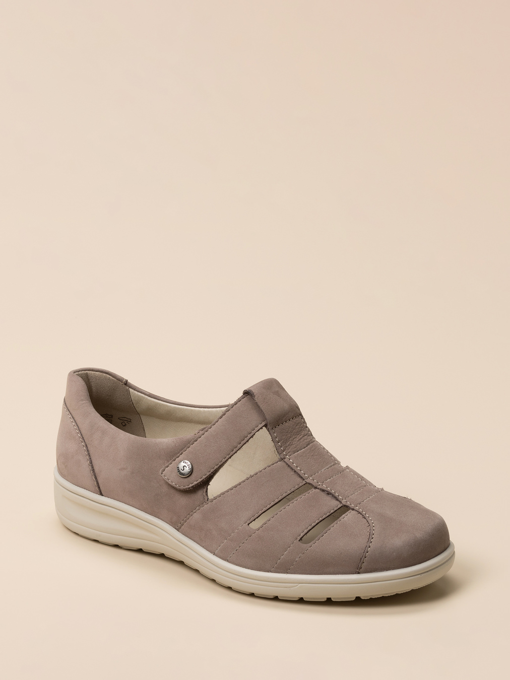 Solidus – Komfortschuh aus Nubukleder in Taupe