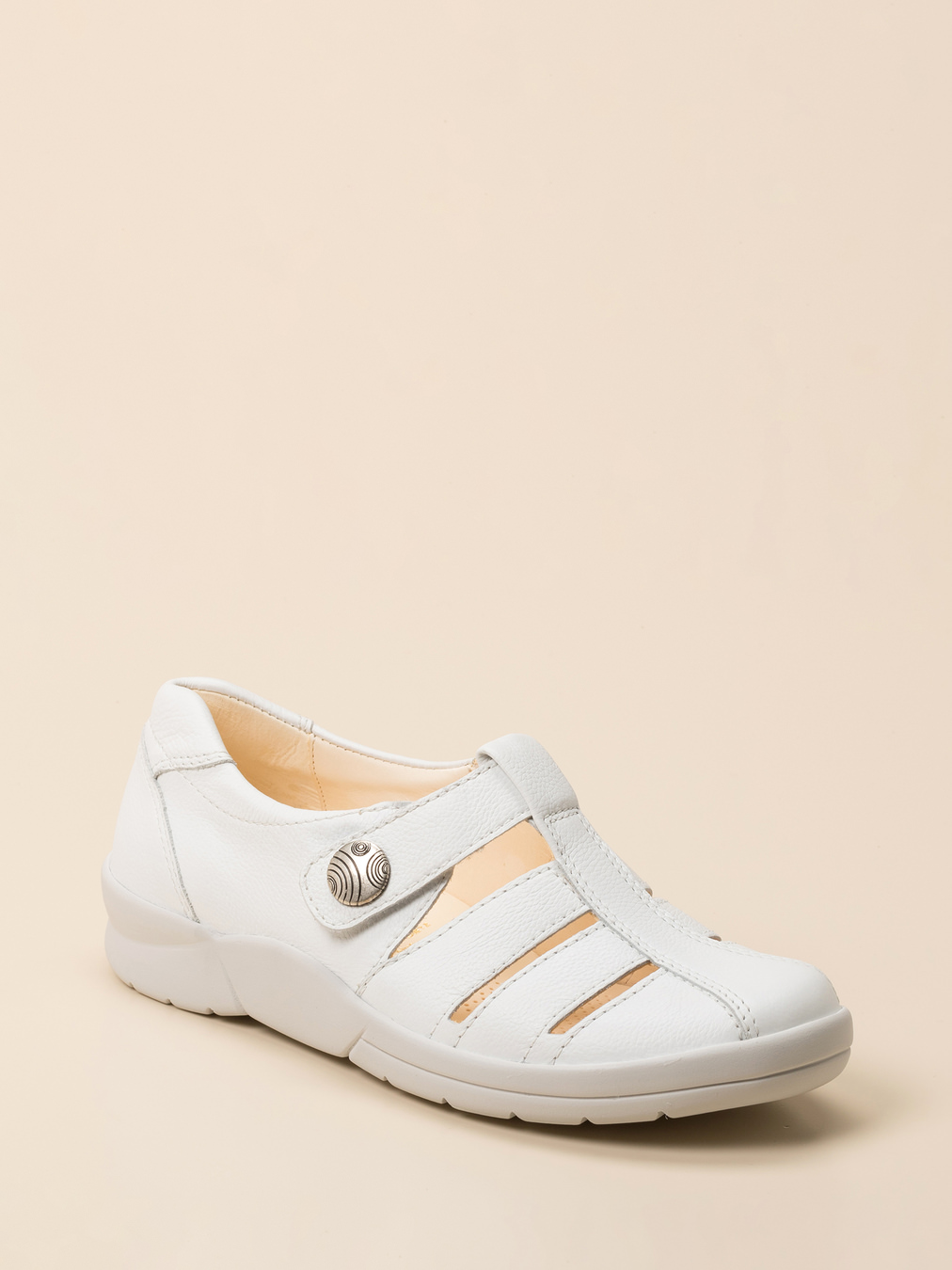 Christian Dietz – Komfort-Slipper aus Kalbleder weiß