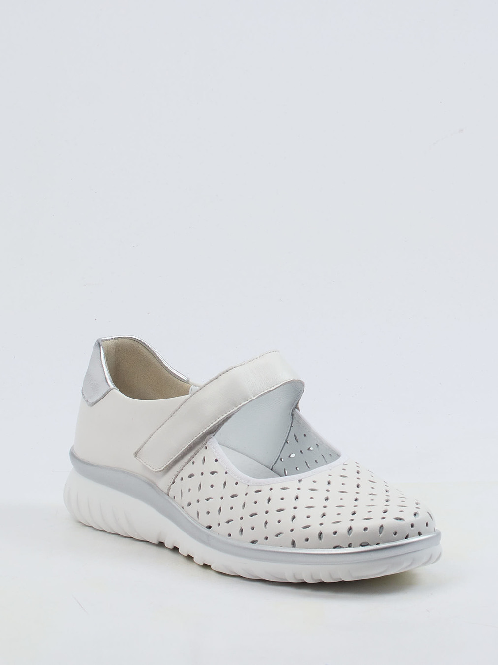 Semler – Mary Jane Sneaker aus Kalbleder weiß