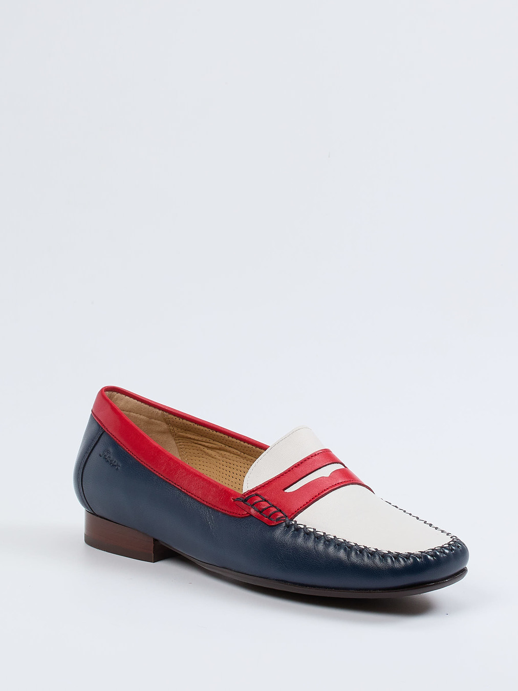 Sioux – Penny Loafer aus Kalbleder im Marine-Look