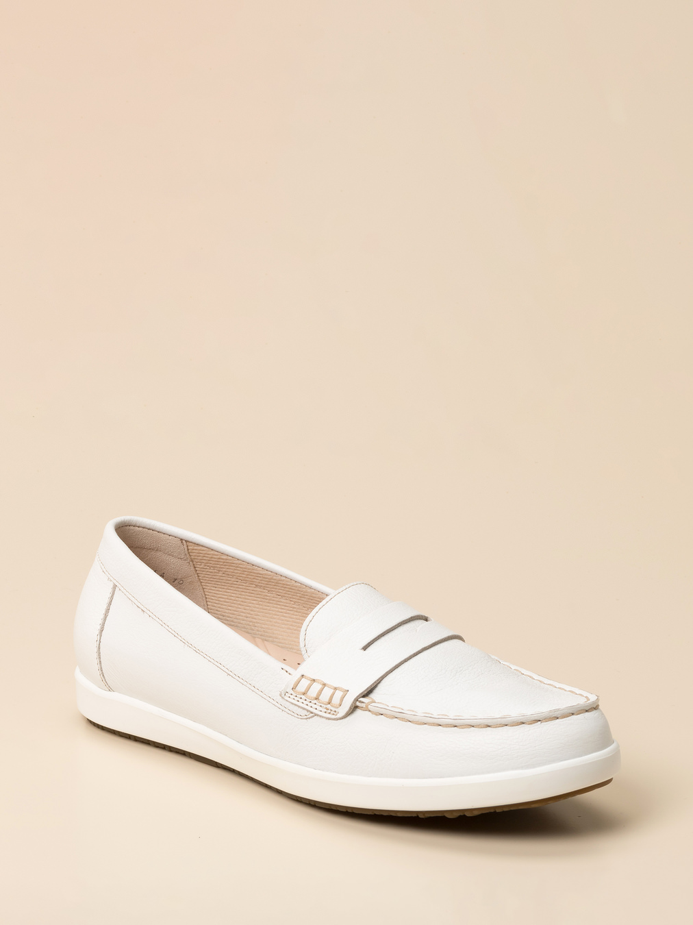 Gabor Comfort – Loafer aus Hirschleder Weiß