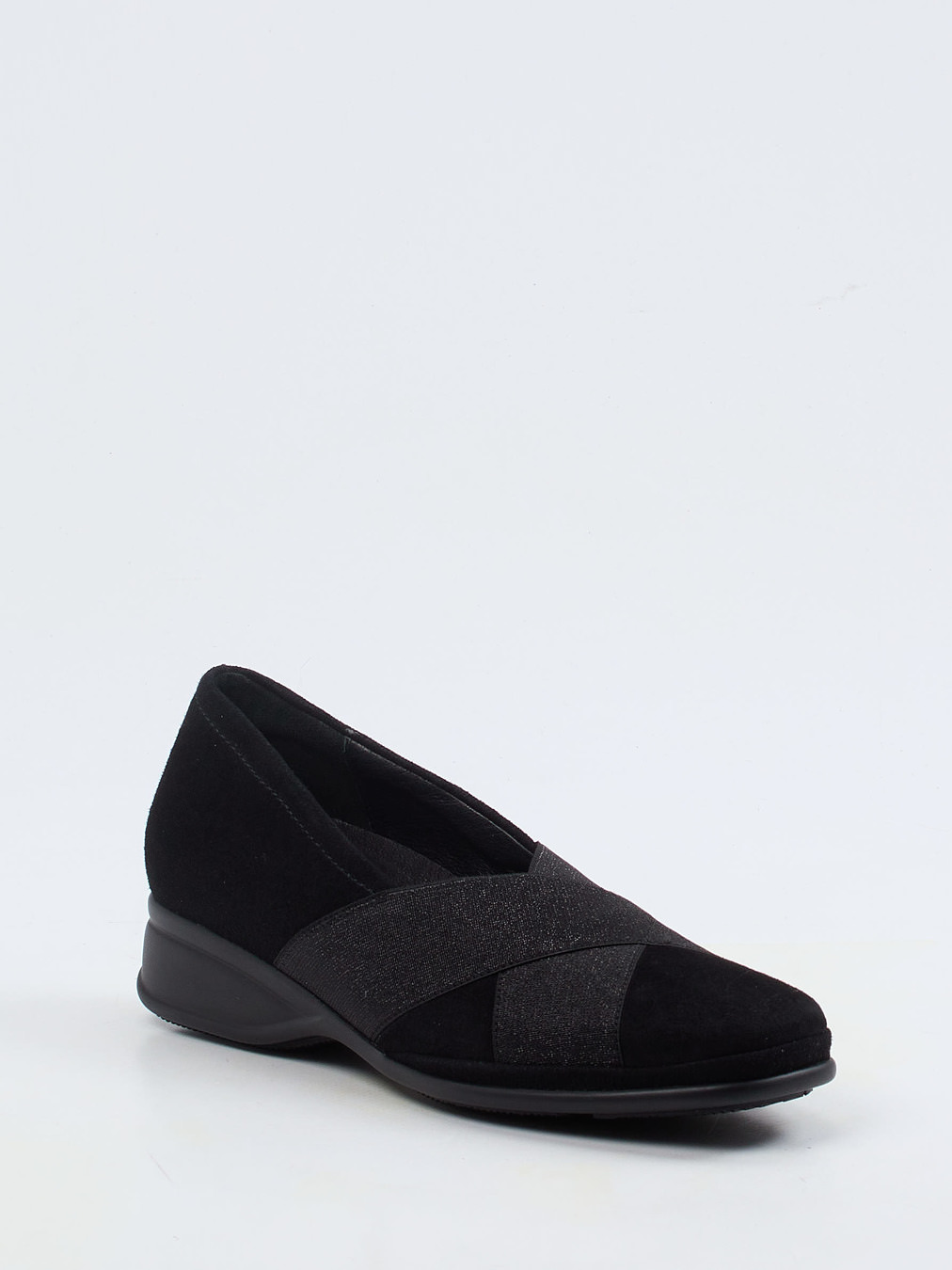 Semler – Komfort-Slipper aus Veloursleder schwarz