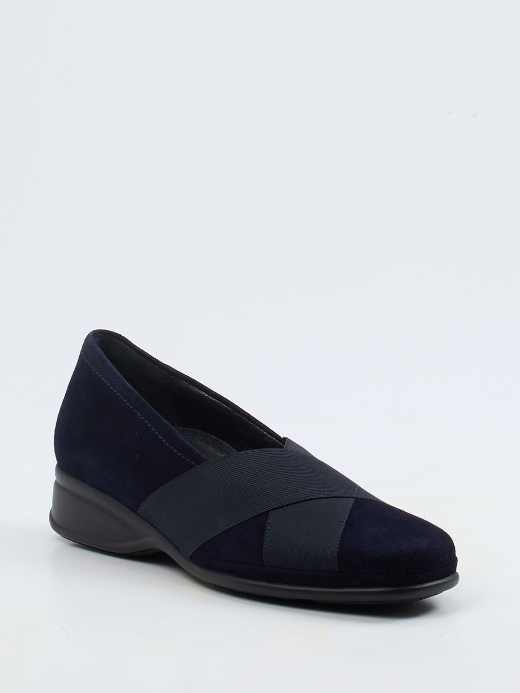 Semler – Komfort-Slipper aus Veloursleder Dunkelblau