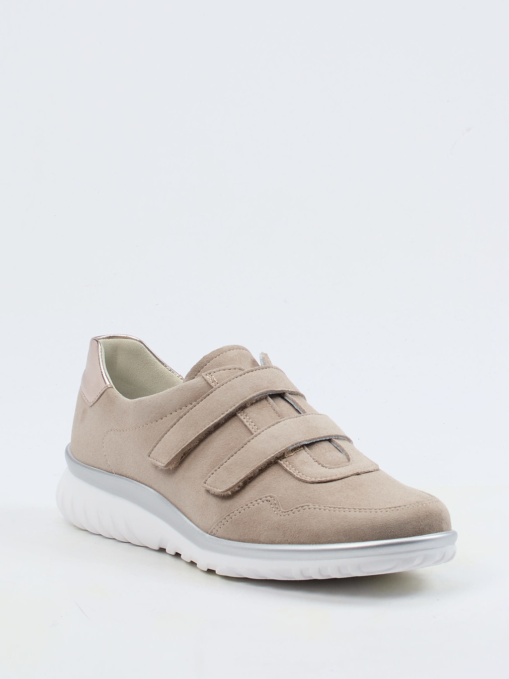 Semler – Komfort-Sneaker aus Veloursleder beige