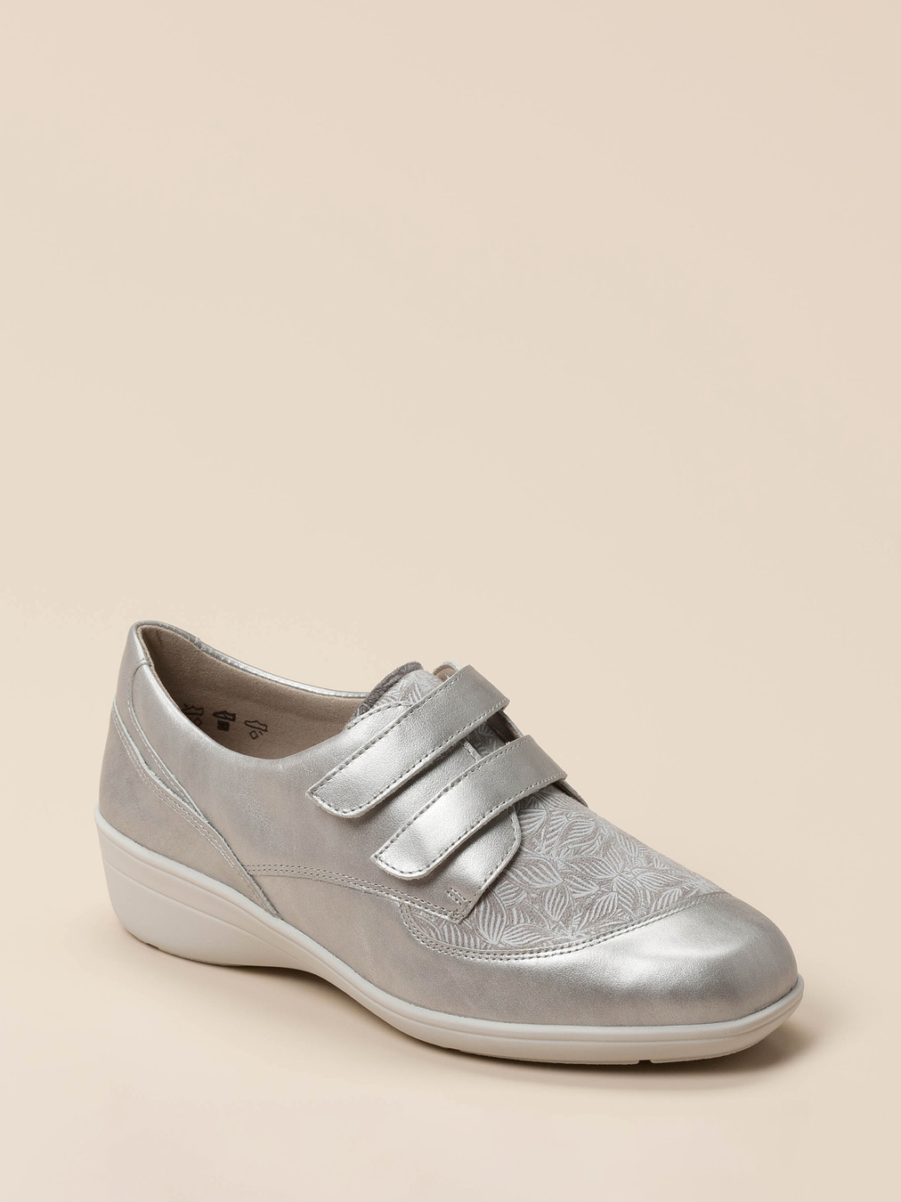 Solidus – Komfortslipper aus Stretch mit Klettverschluss