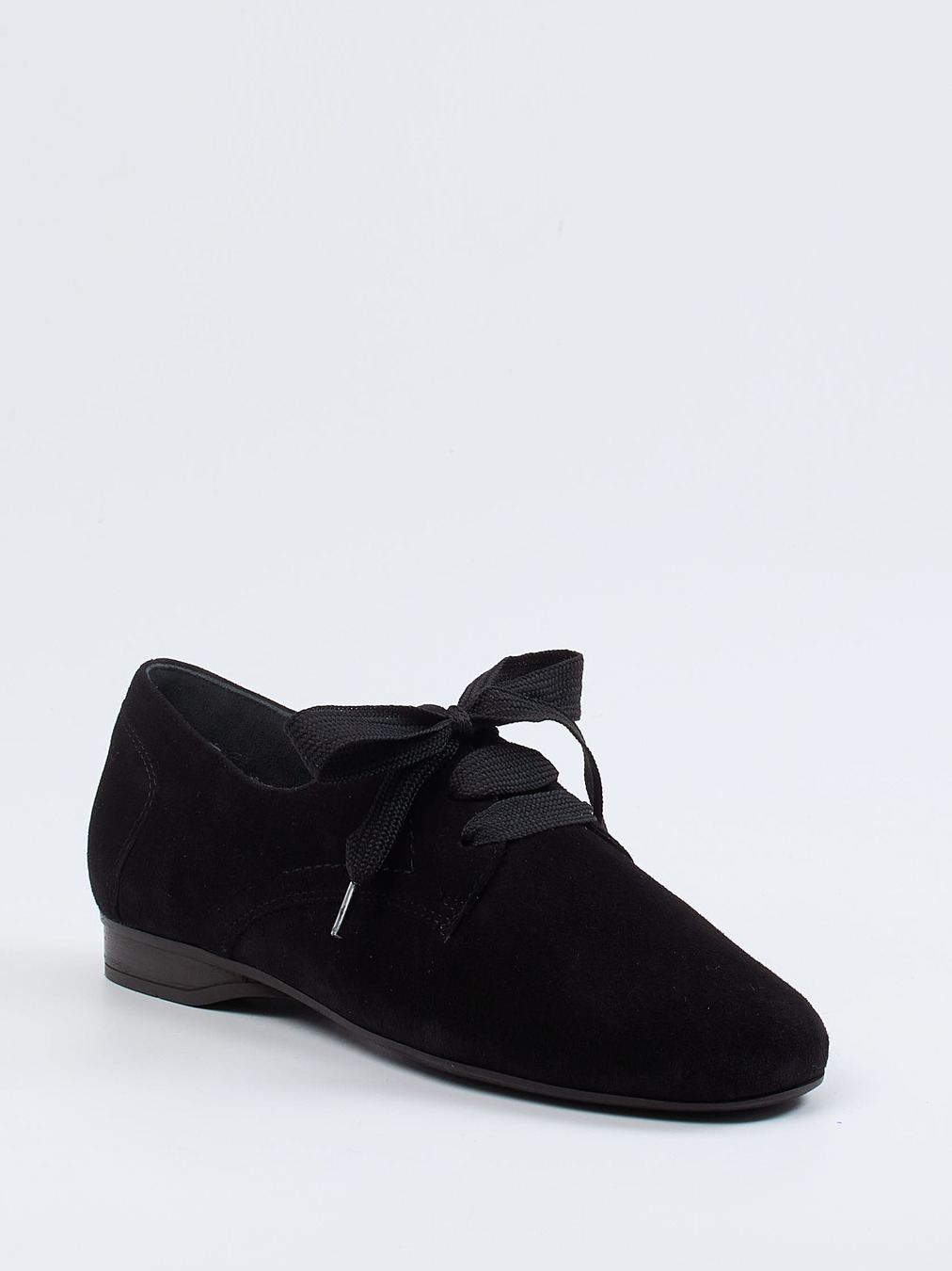 Semler – Schnürschuh aus Samtziegenleder schwarz