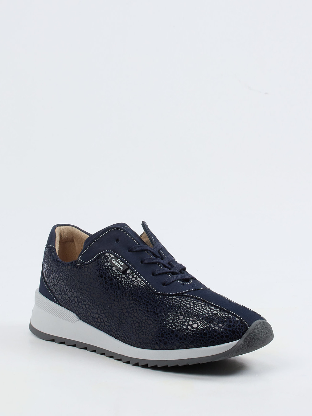 Finn Comfort – Komfort-Sneaker aus Nubukleder Dunkelblau