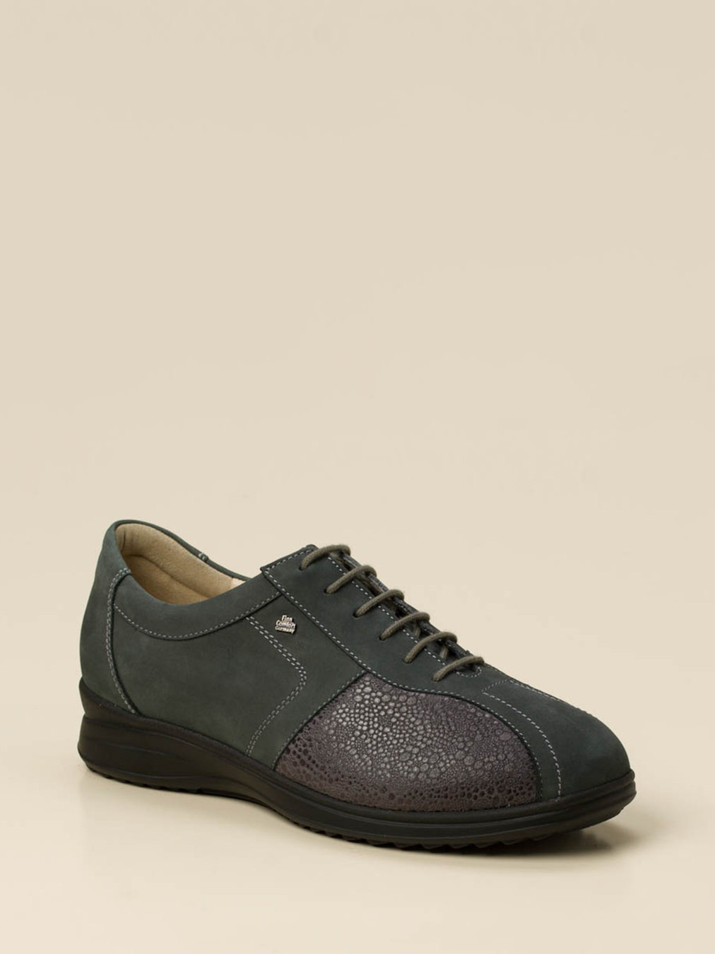 Finn Comfort – Schnürschuhe aus Nubukleder anthrazit