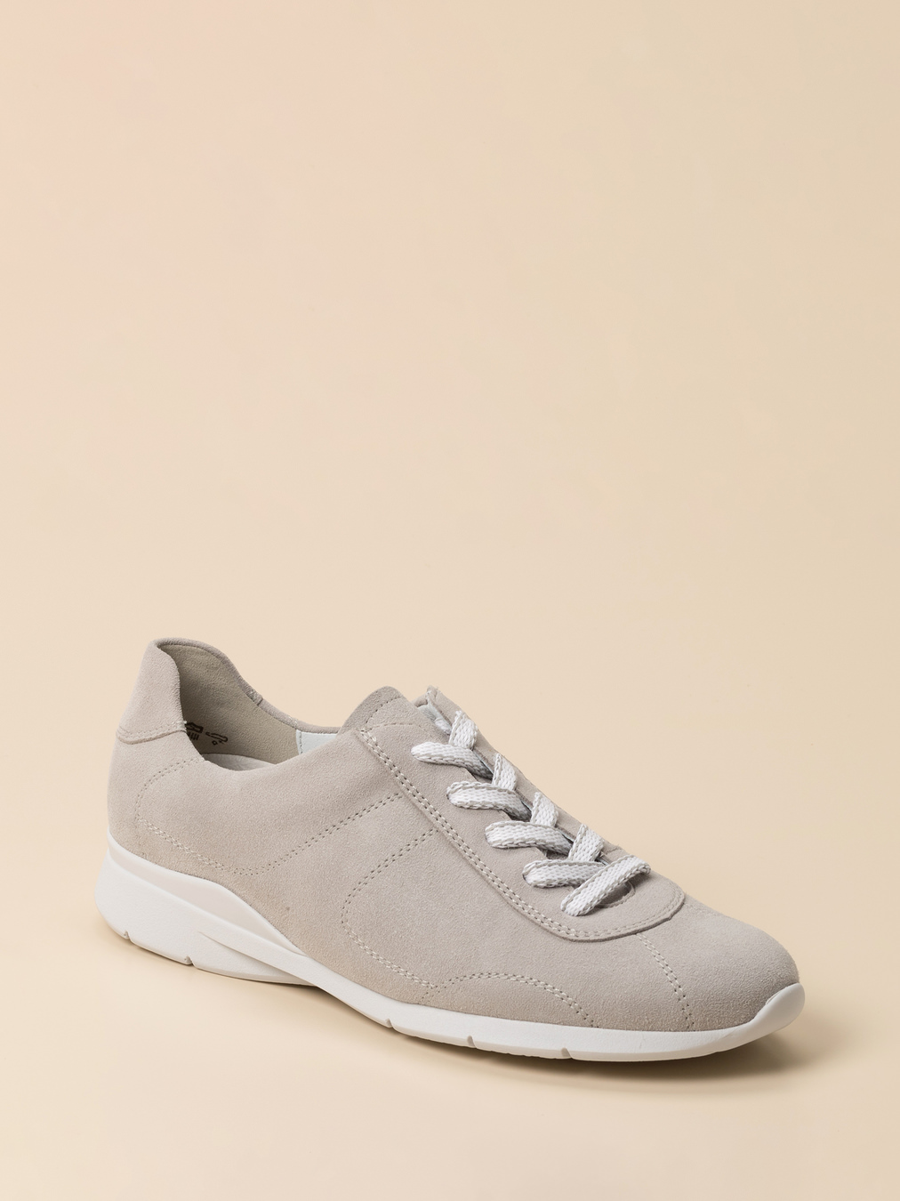 Semler – Komfort-Sneaker aus Veloursleder hellgrau