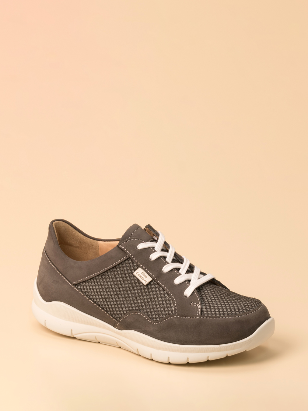 Finn Comfort – Komfort-Sneaker aus Nubukleder anthrazit