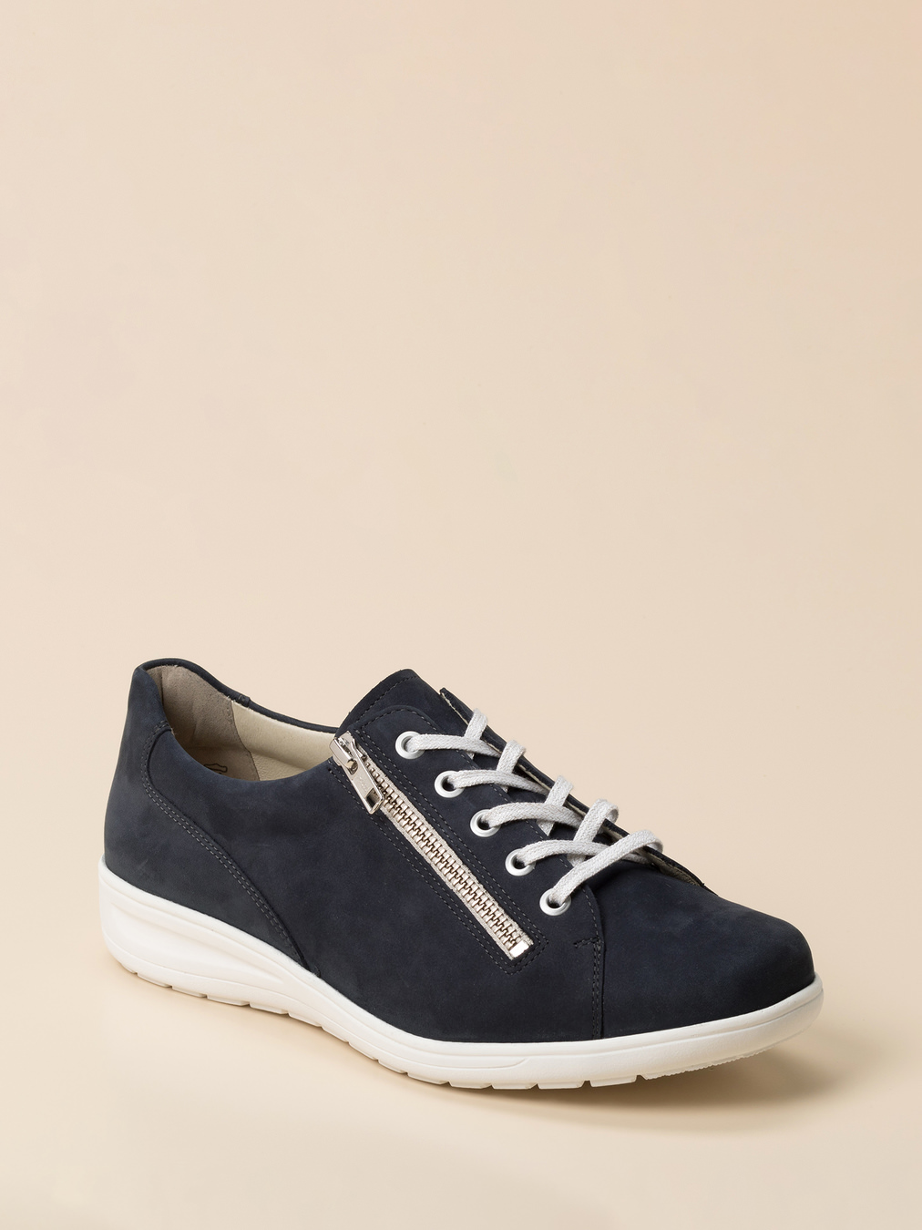 Solidus – Komfort-Sneaker aus Nubukleder dunkelblau