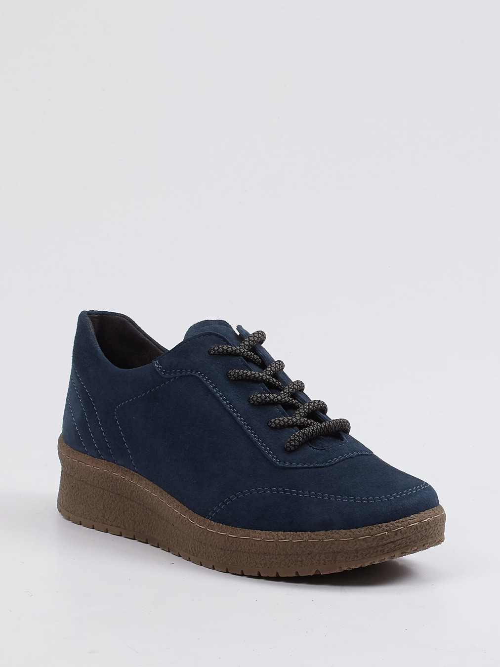 Semler – Komfort-Sneaker aus Veloursleder dunkelblau