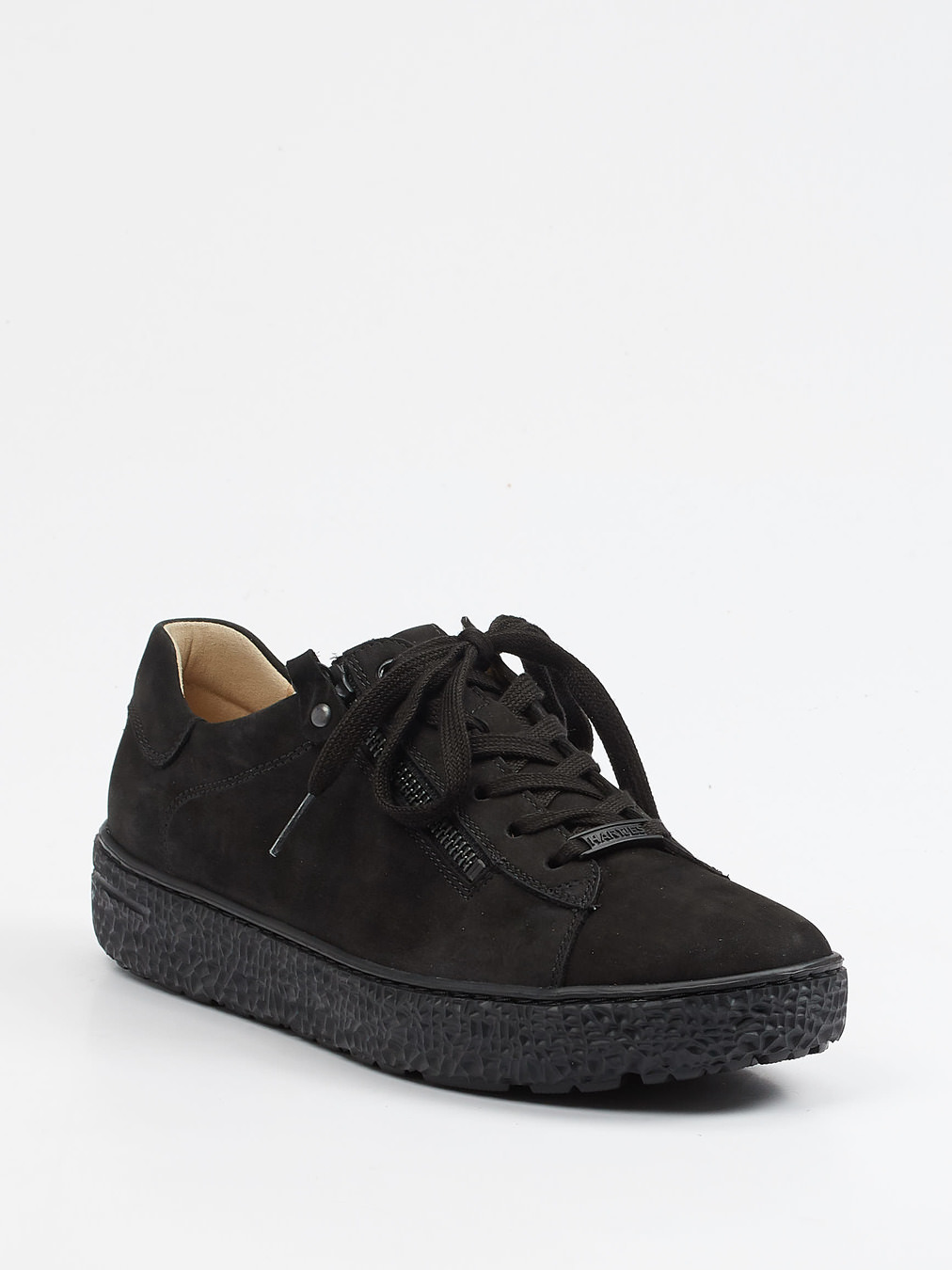 Hartjes – Komfort-Sneaker aus Nubukleder schwarz