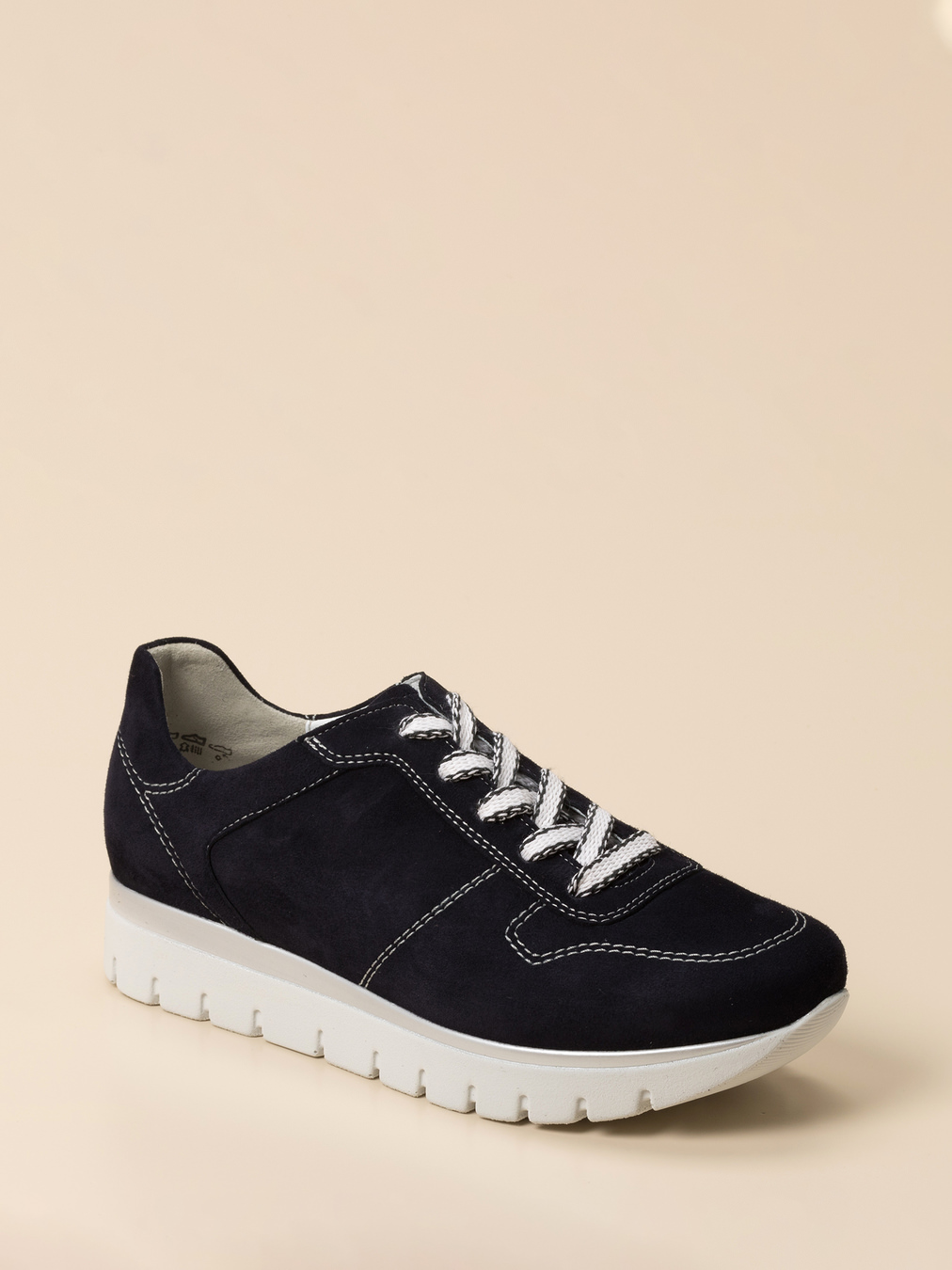 Semler – Komfort-Sneaker aus Veloursleder Dunkelblau