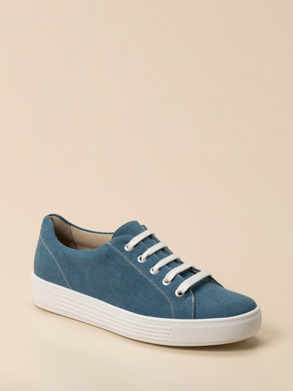 Solidus – Canvas-Sneaker aus Textil in Jeansblau
