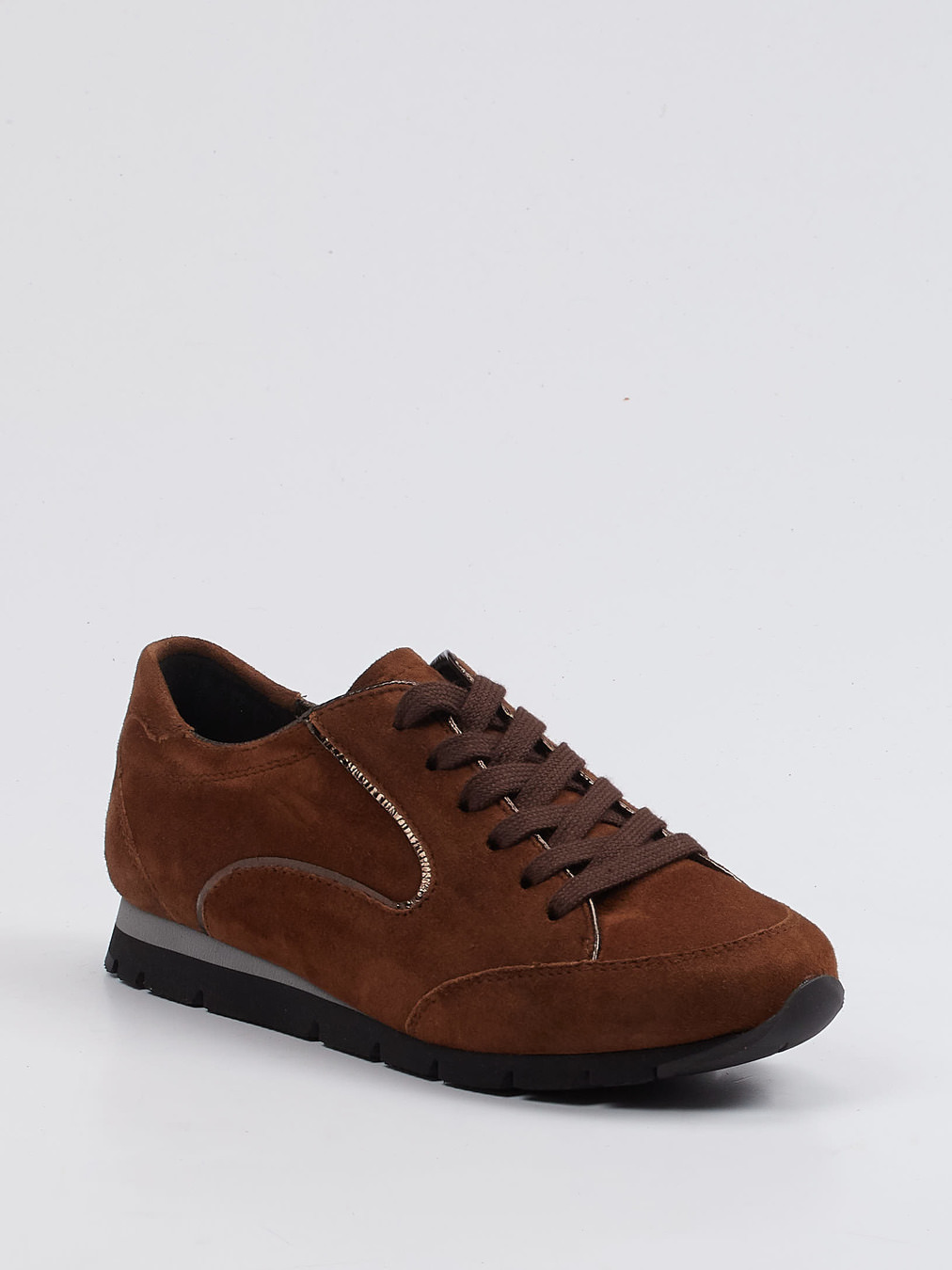 Semler – Sneaker aus Veloursleder in Braun