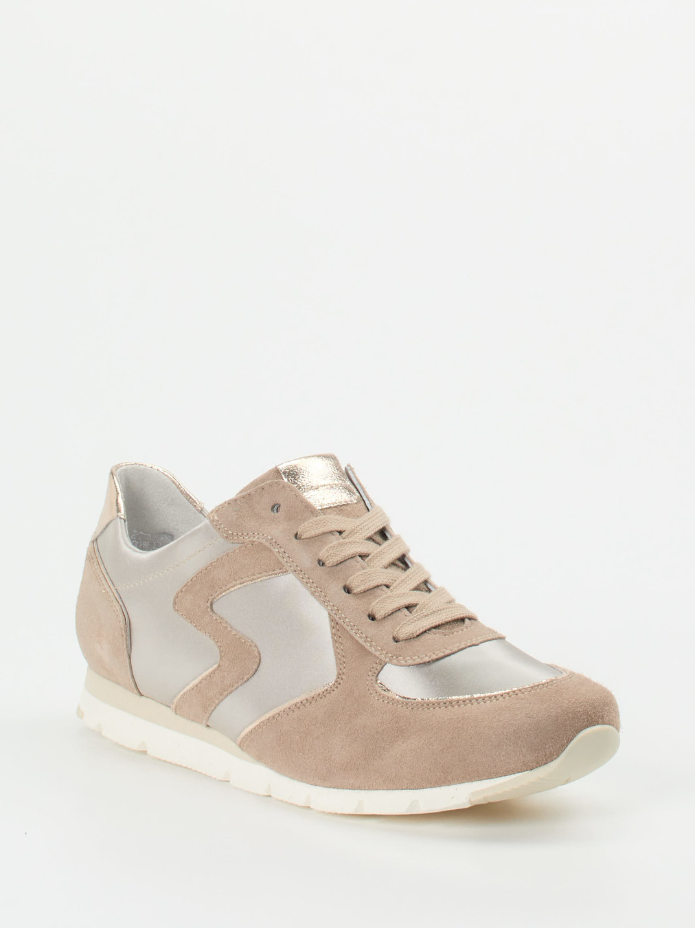 Semler – Retro-Sneaker aus Veloursleder Beige