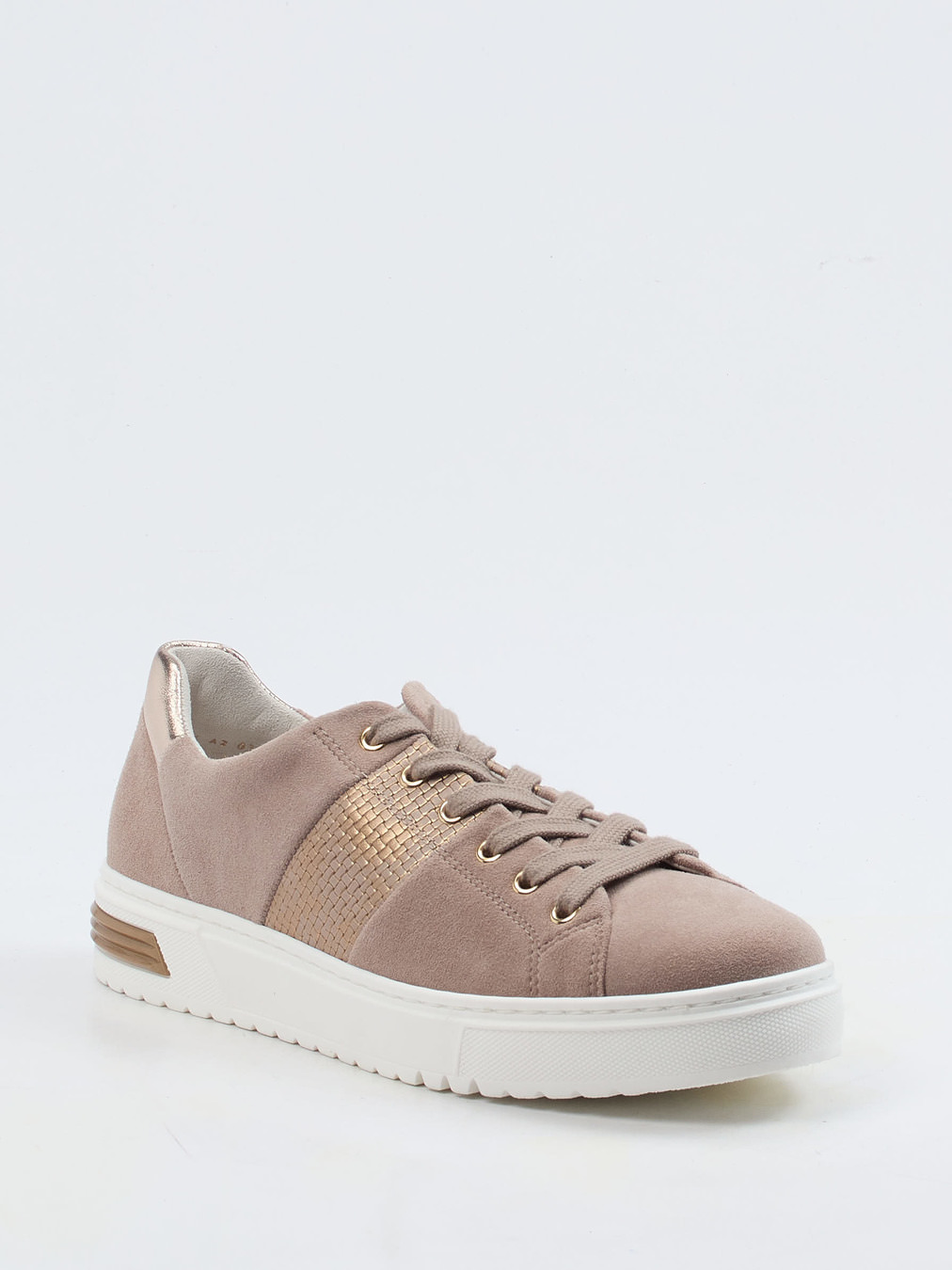 Gabor Comfort – Sneaker aus Veloursleder Rosébeige