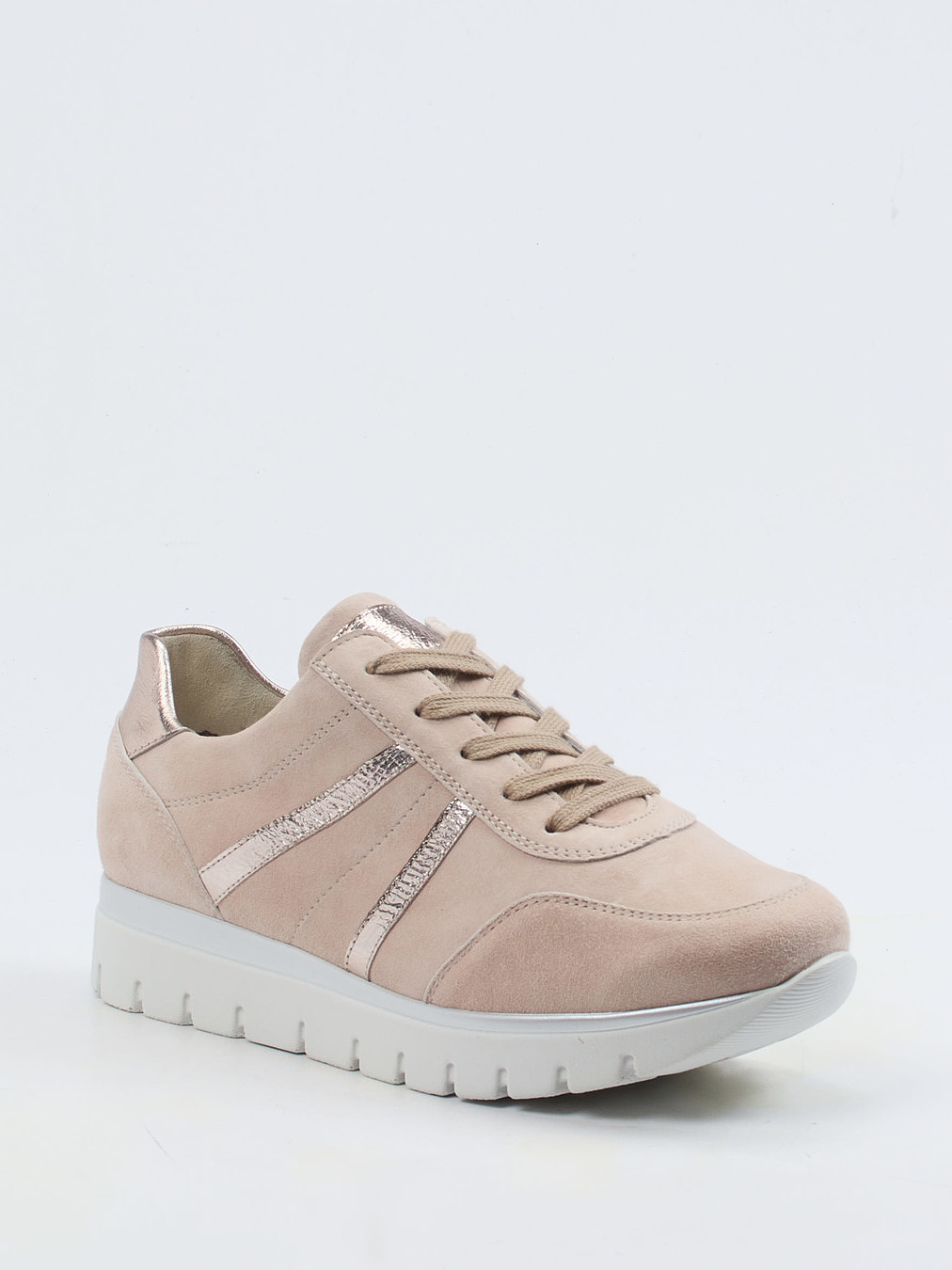 Semler – Komfort-Sneaker aus Veloursleder beige
