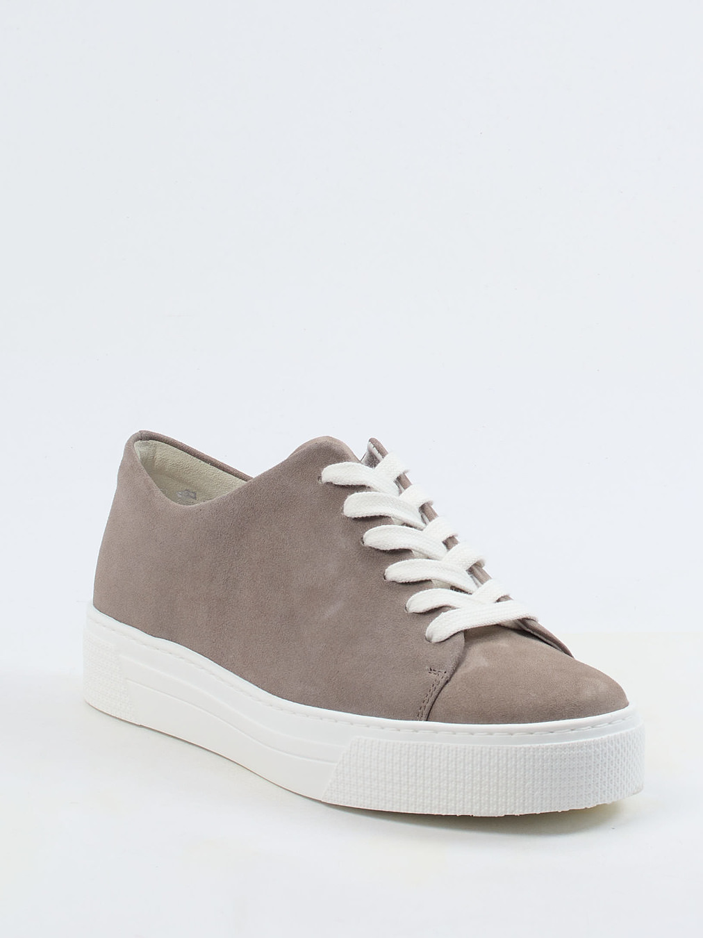 Semler – Plateau-Sneaker aus Veloursleder taupe