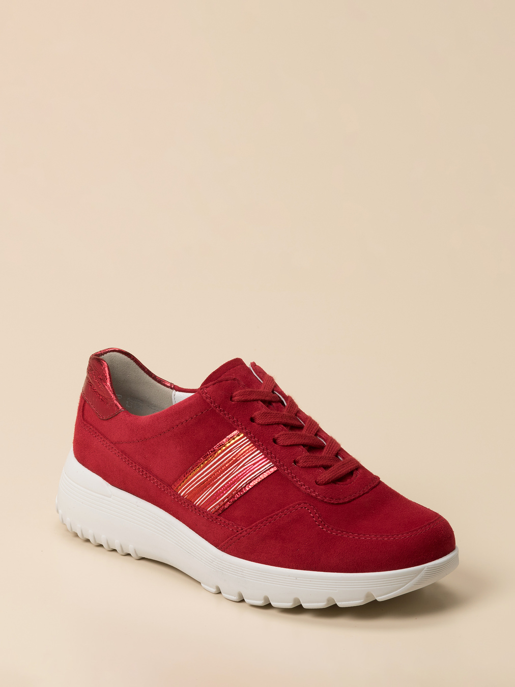 Semler – Komfort-Sneaker aus Veloursleder Rot