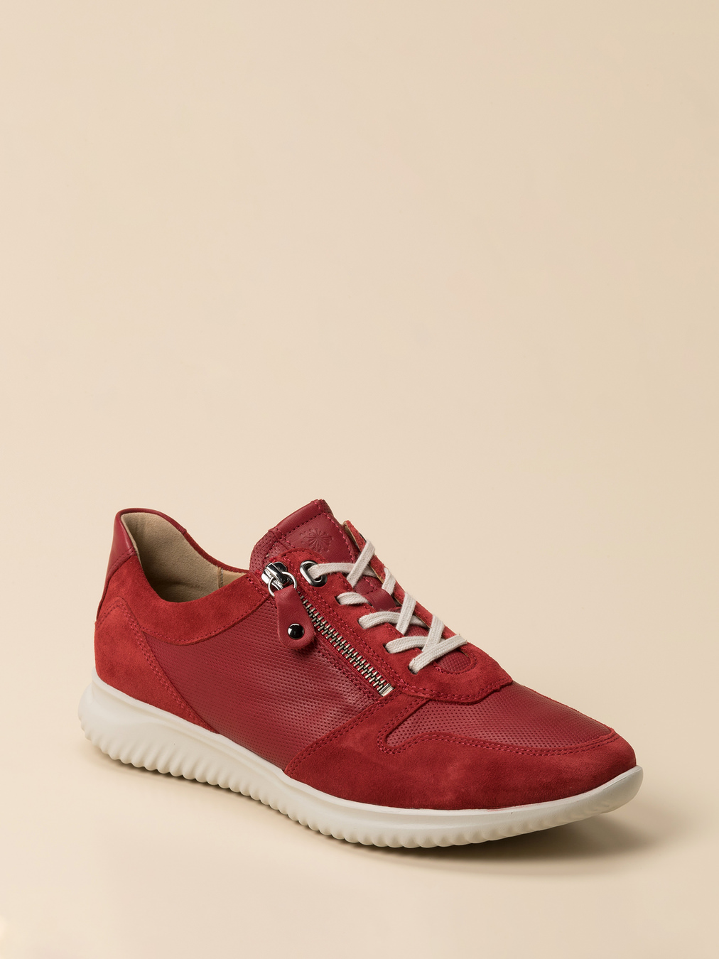 Hartjes – Komfort-Sneaker aus Veloursleder rot