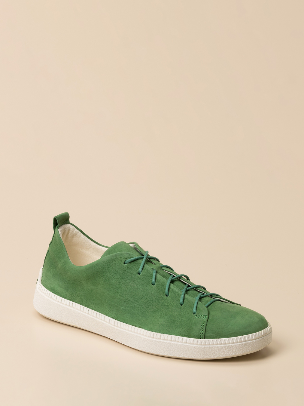 Think – Schnürschuh aus Kalbleder in Salbeigrün