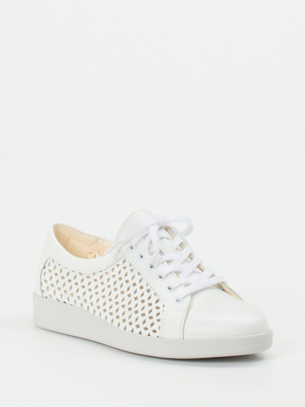 Christian Dietz – Sneaker aus Kalbleder Weiß Cut-Out