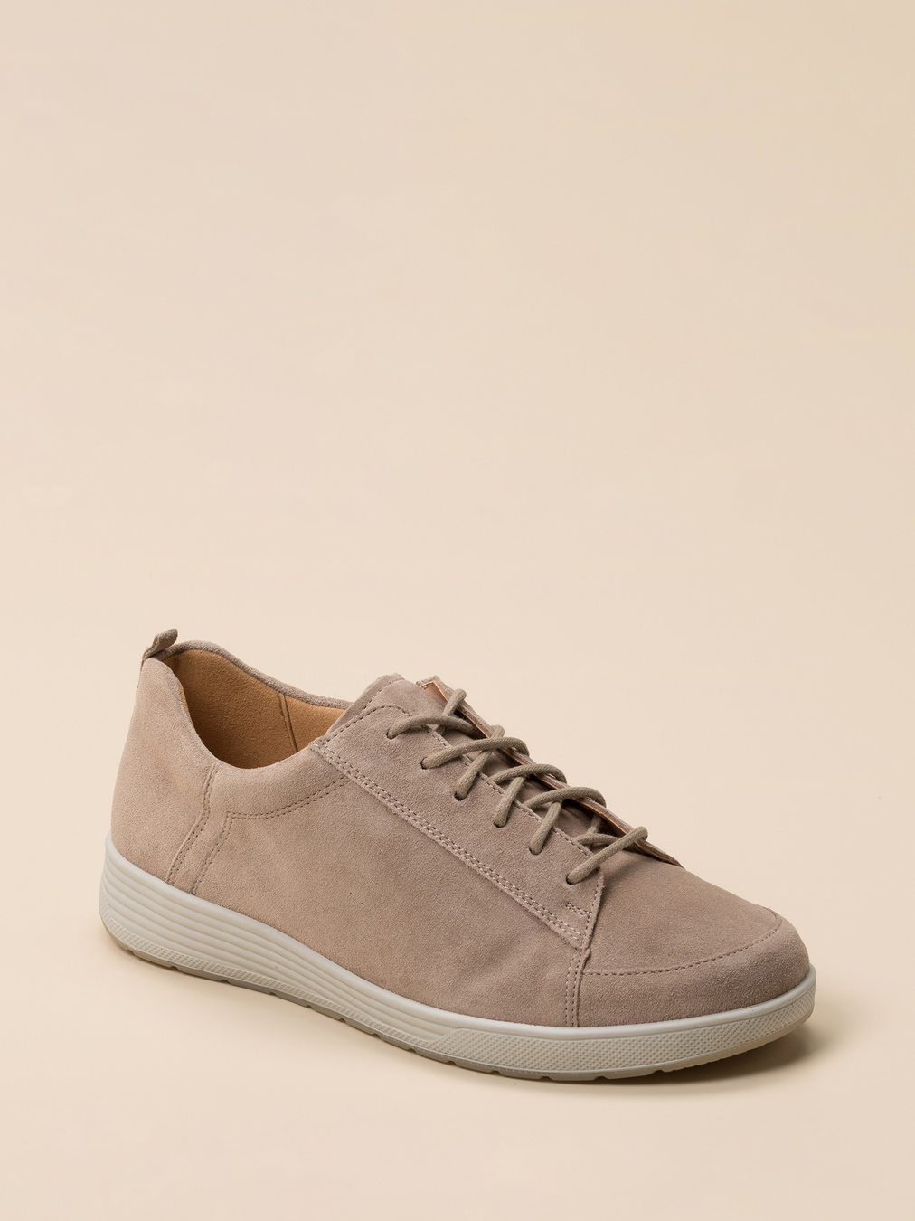 Ganter – Komfort-Sneaker aus Lammleder in Beige