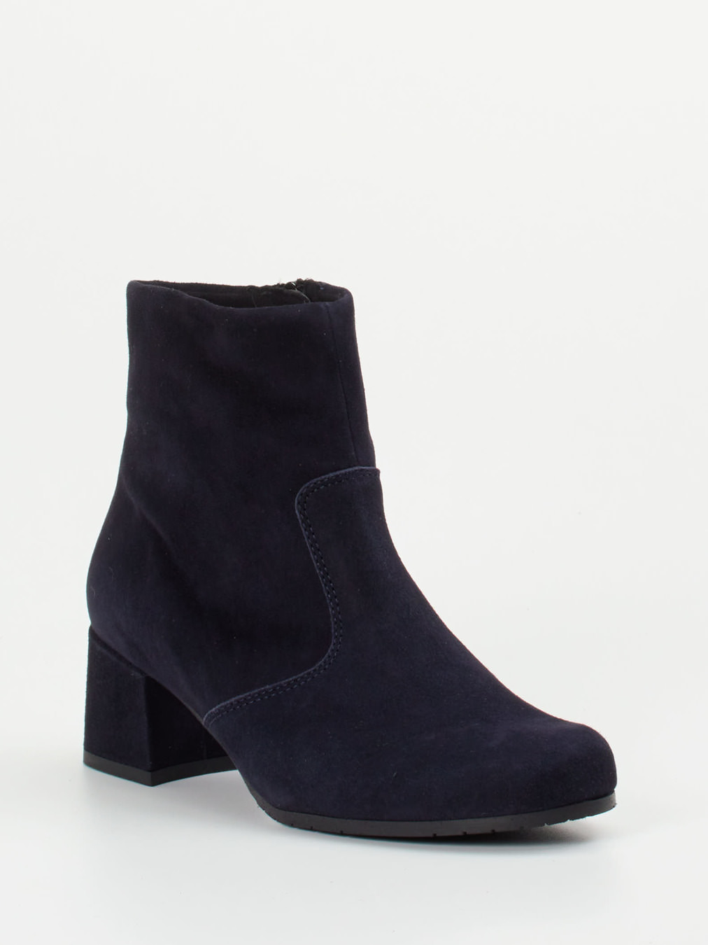 Semler – Stiefelette aus Veloursleder Dunkelblau