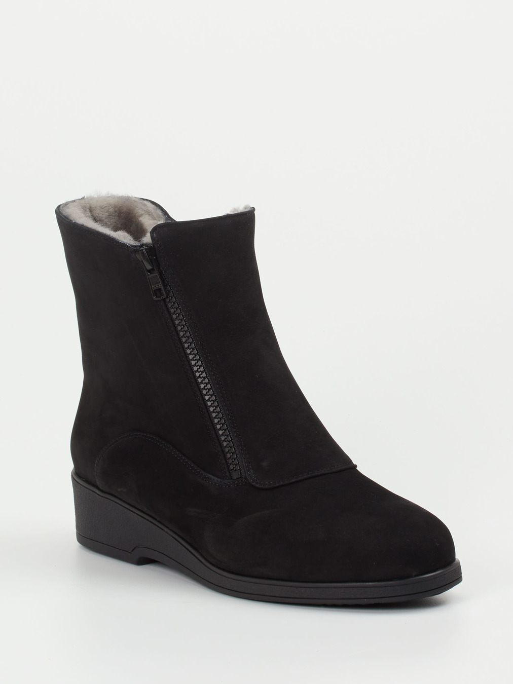 Semler – Stiefelette aus Nubukleder schwarz