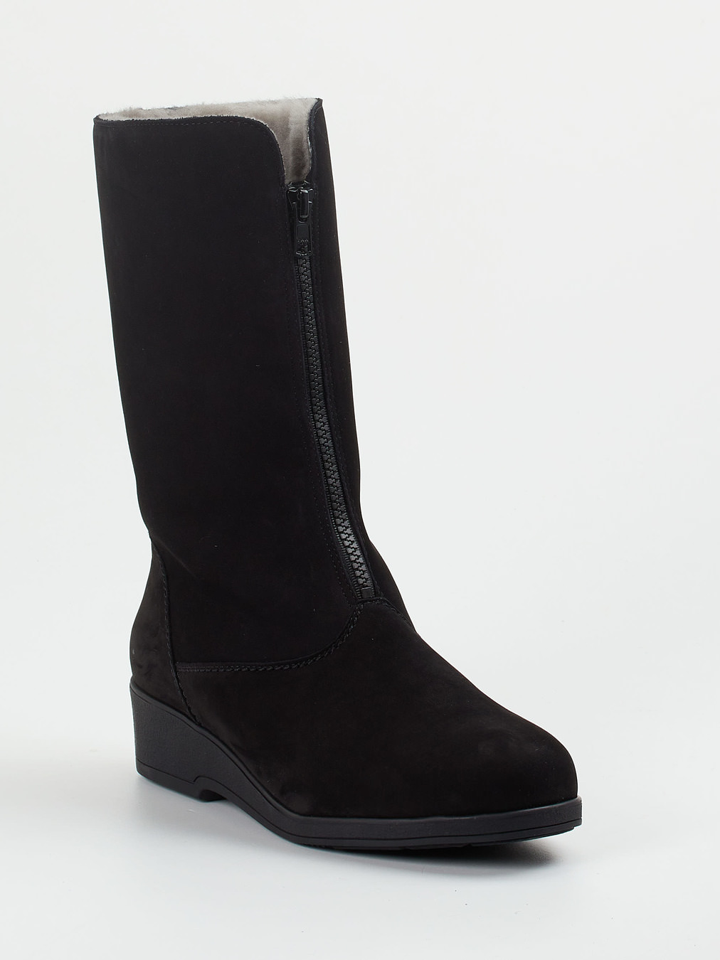 Semler – Winterstiefel aus Veloursleder schwarz