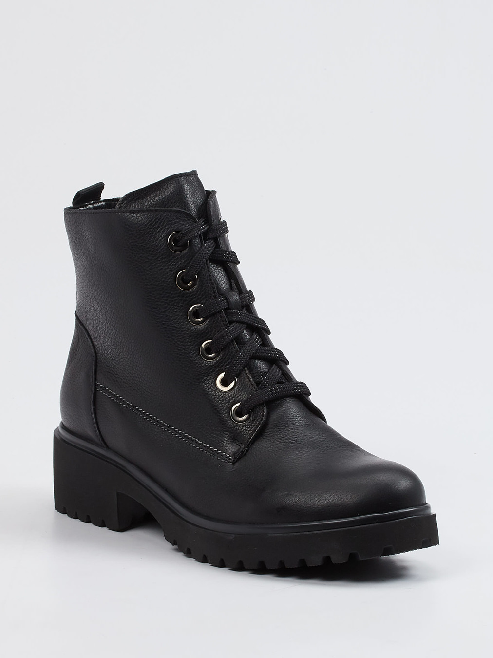 Waldläufer – Schnürboots aus Kalbleder schwarz