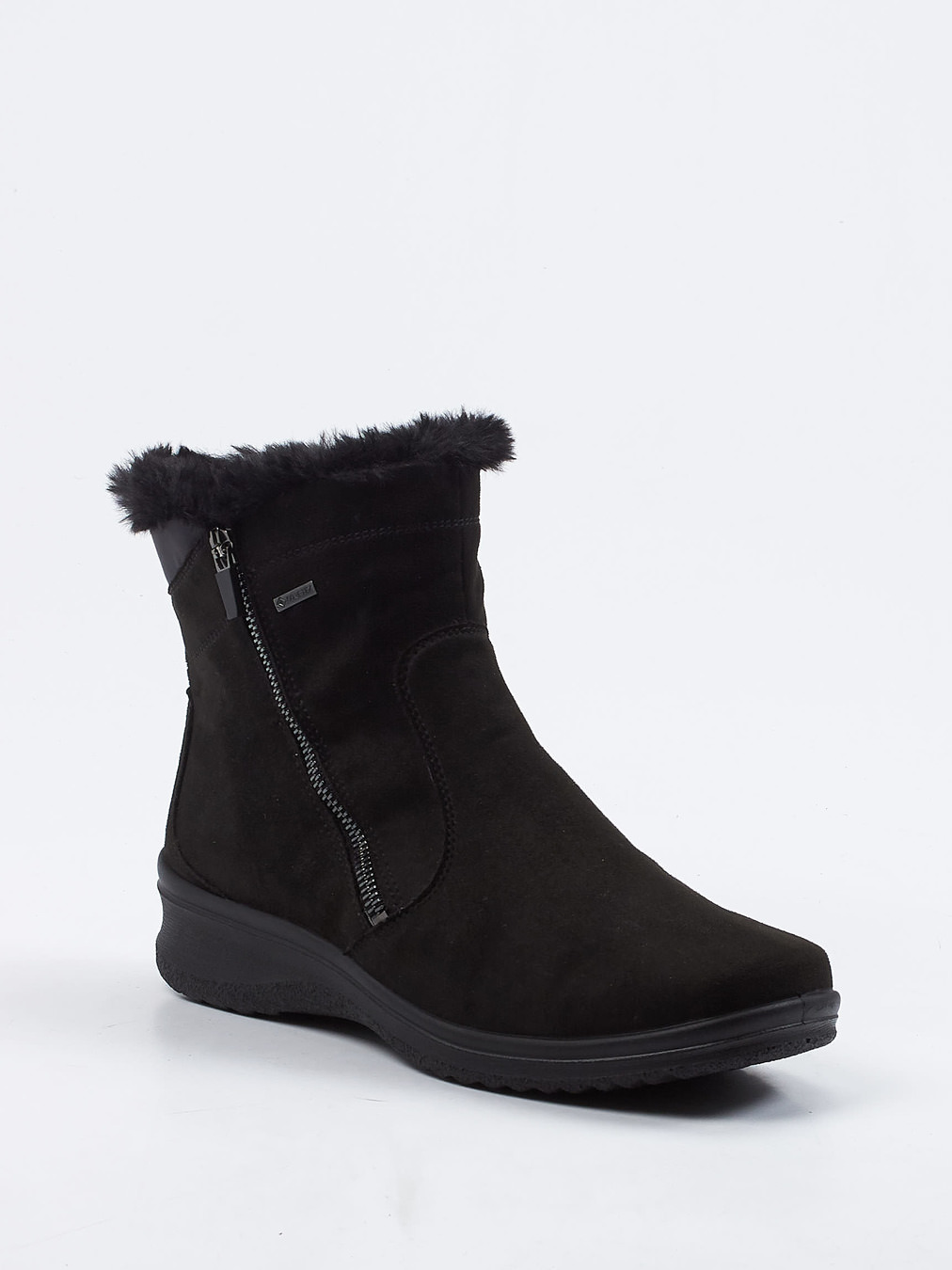 Ara – Winterboots aus Veloursleder schwarz