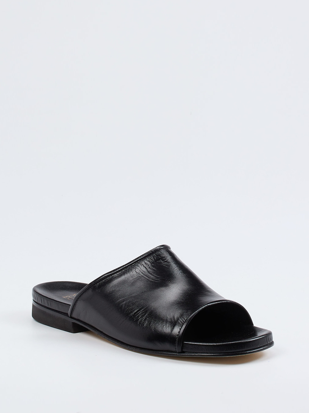 Maestro Eugenio – Pantolette aus Ziegenleder Schwarz