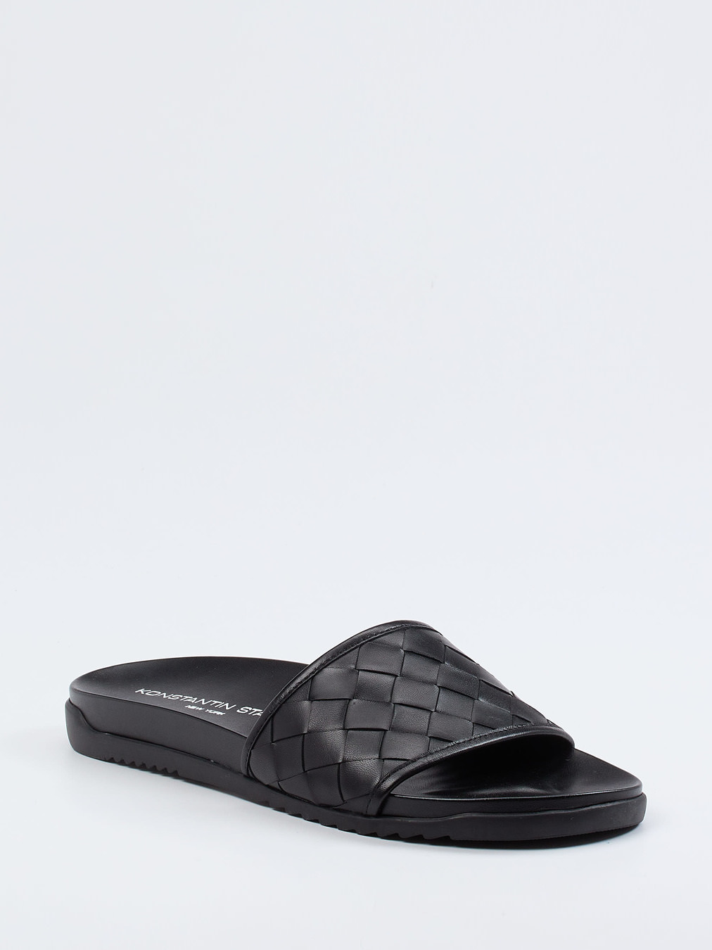 Konstantin Starke – Slides aus Lammleder in Schwarz